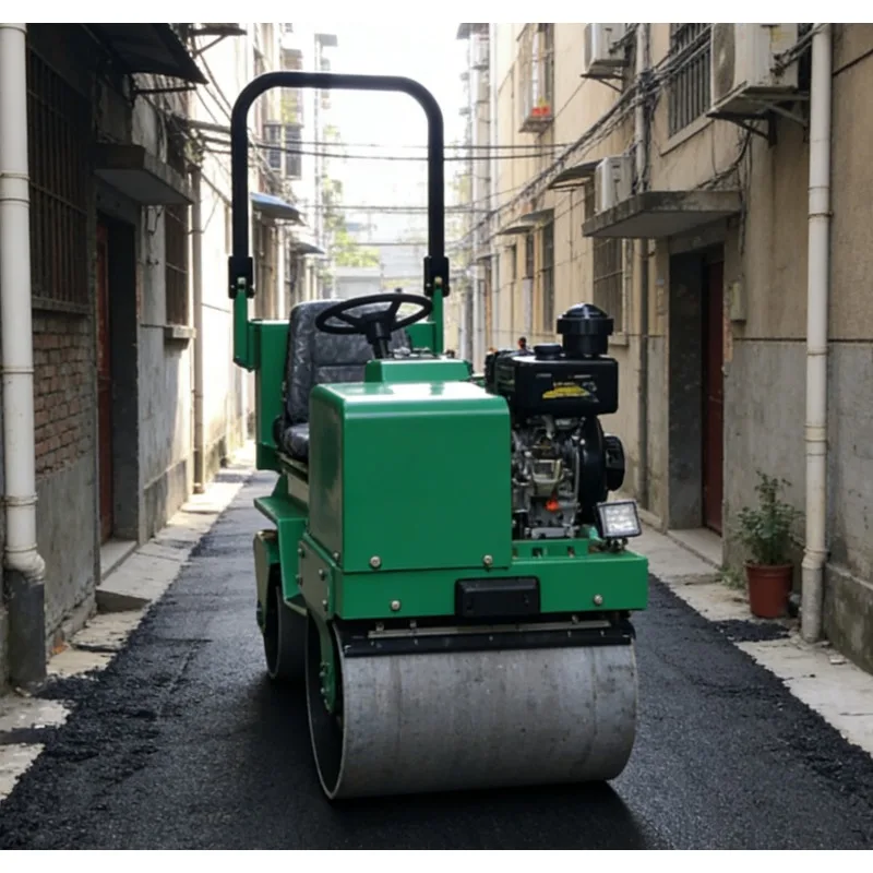 Customized 1-ton Diesel-powered Vibratory Single-drum Hydraulically Driven Articulated Steering Mini Road Roller