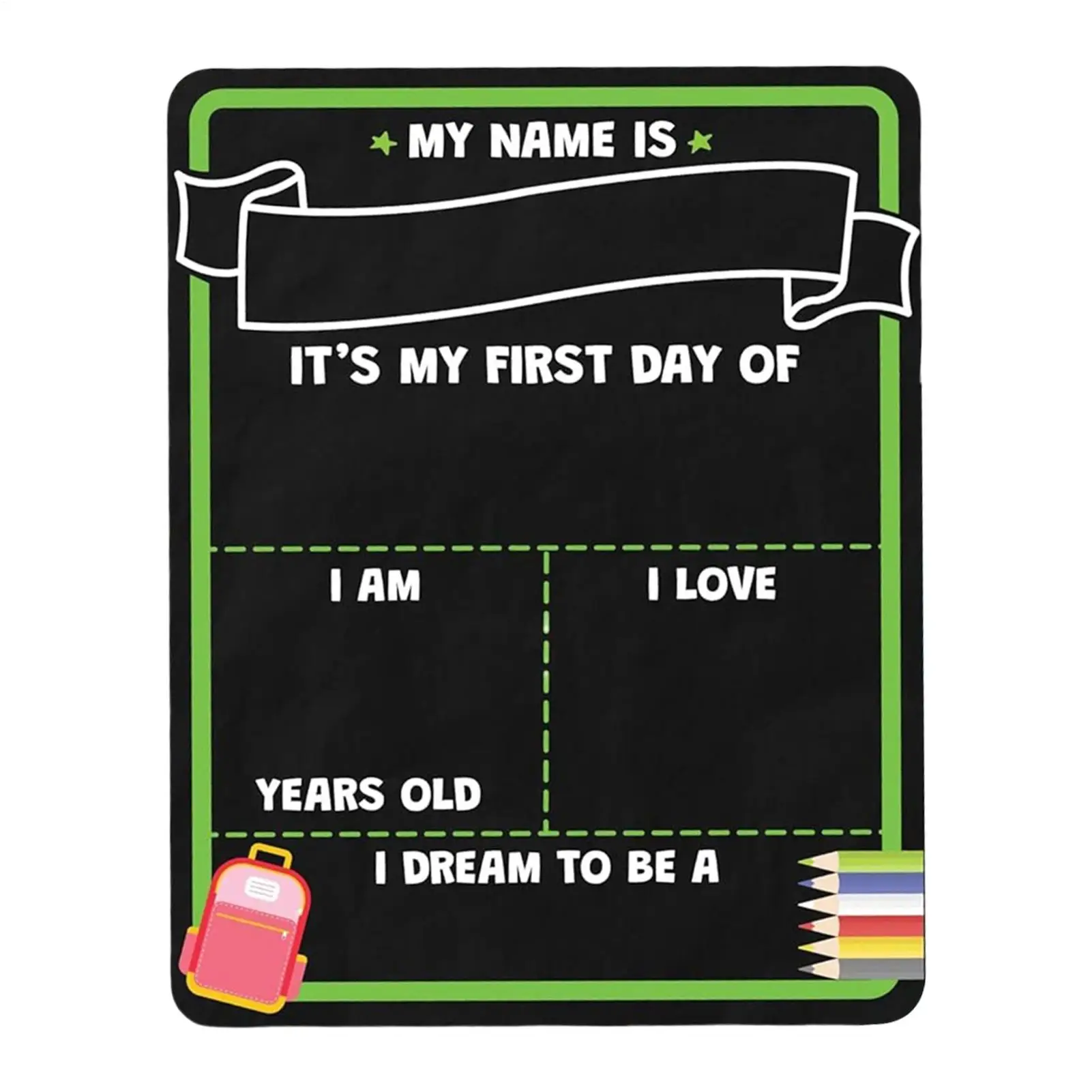 School Sign Double-Sided Wooden First Day Of Kindergarten Sign Photo Prop Sign Educational Posters Reusable Math Posters