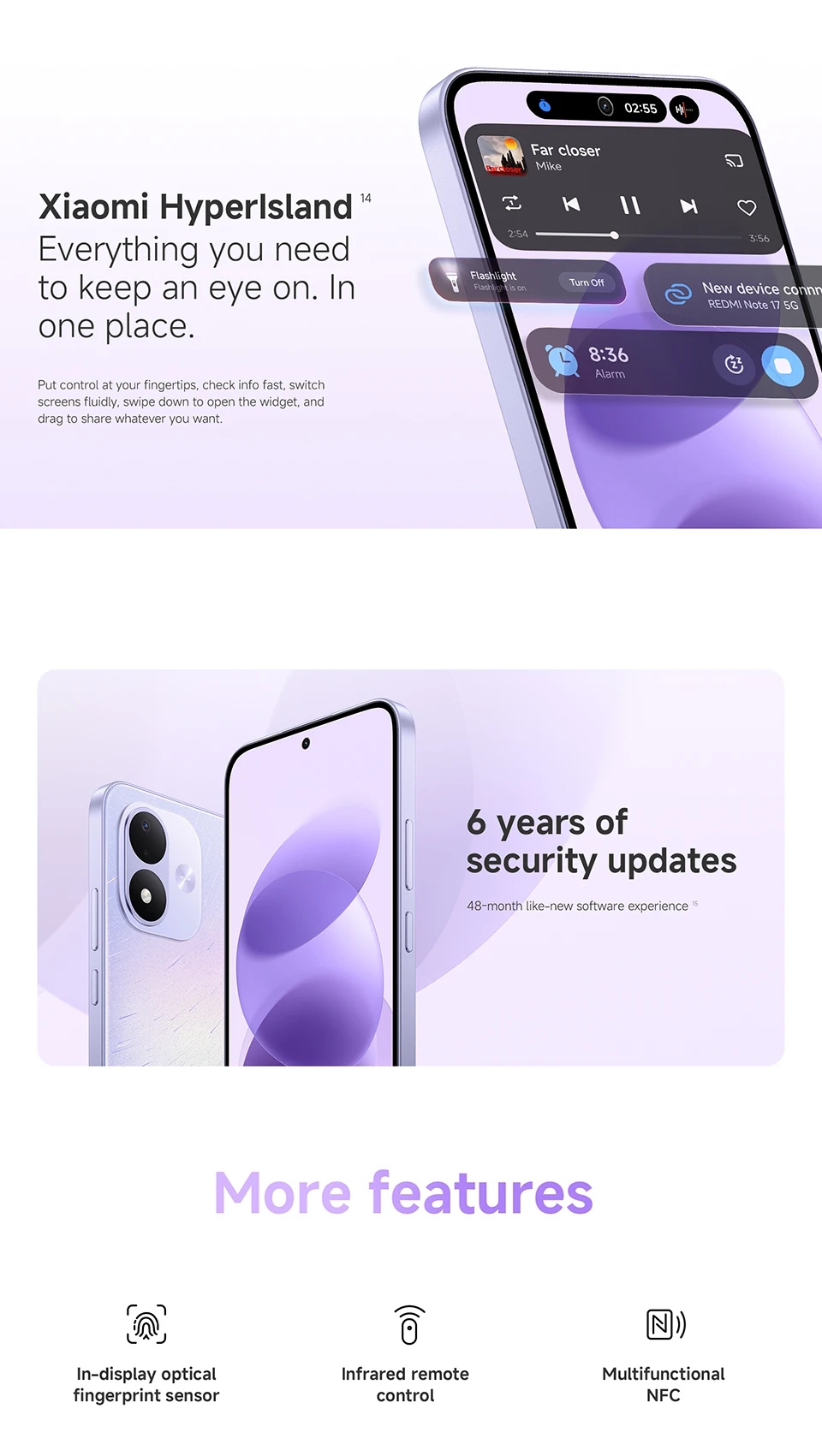 Global Version Xiaomi Redmi Note 17 5G Smartphone NFC Snapdragon® 4 Gen 4 CPU 7700mAh 45W 50MP 6.99" FHD+ AMOLED Display