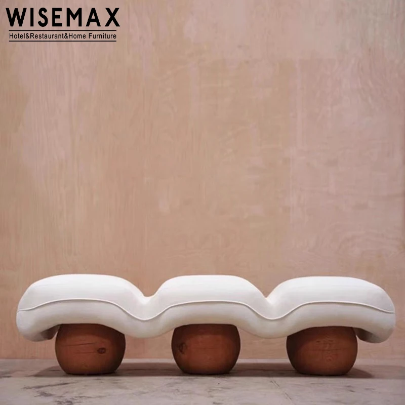 WISEMAX FURNITURE modern fabric long ottoman Shoe Stool Household Sofa Stool luxury Bedroom Bed End bench chair Shoe Long Bench