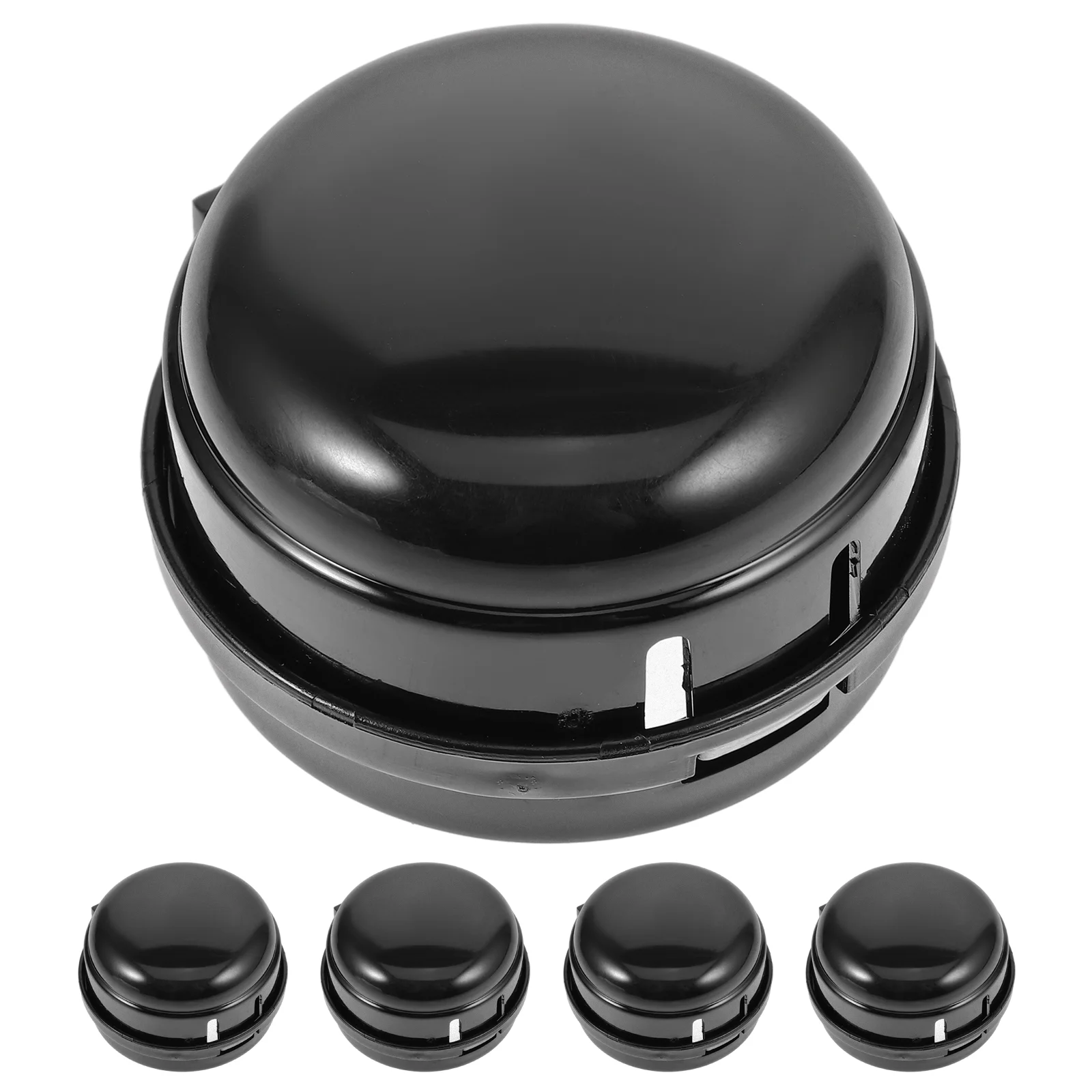 Couvercles de boutons de porte en plastique noir pour cuisinière à gaz, couvercle d'interrupteur, protection de four, sécurité enfant, 5 pièces