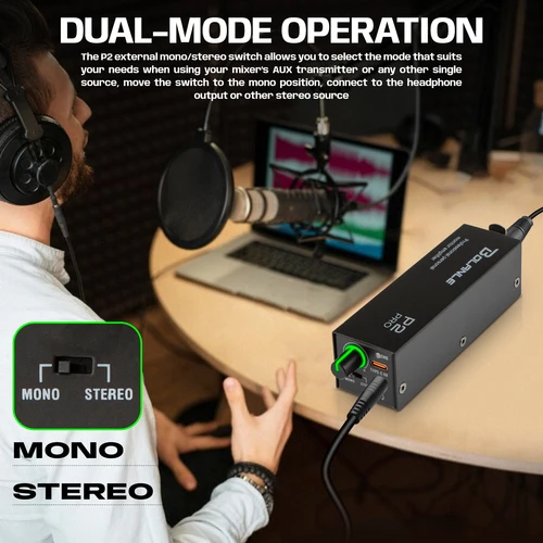 Imagen 2 del producto Bolanle P2 PRO IEM Recargable USB C Auriculares amplificador de monitor intrauditivo personal ultracompacto
