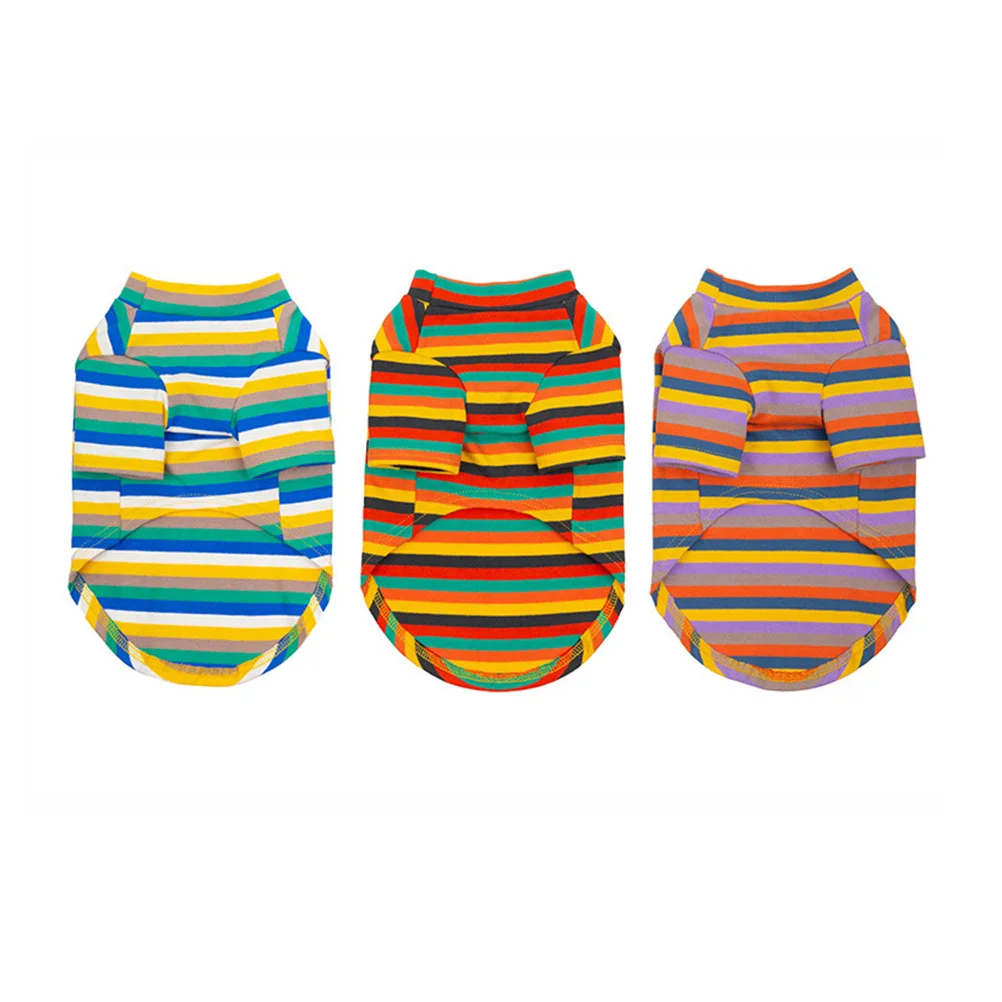 

Pet Knitted Base Layer Stripe Dog Clothes For Durable Outdoor Walking Jogging Puppy Costume Doggy Shirt Leisure Wear Pet