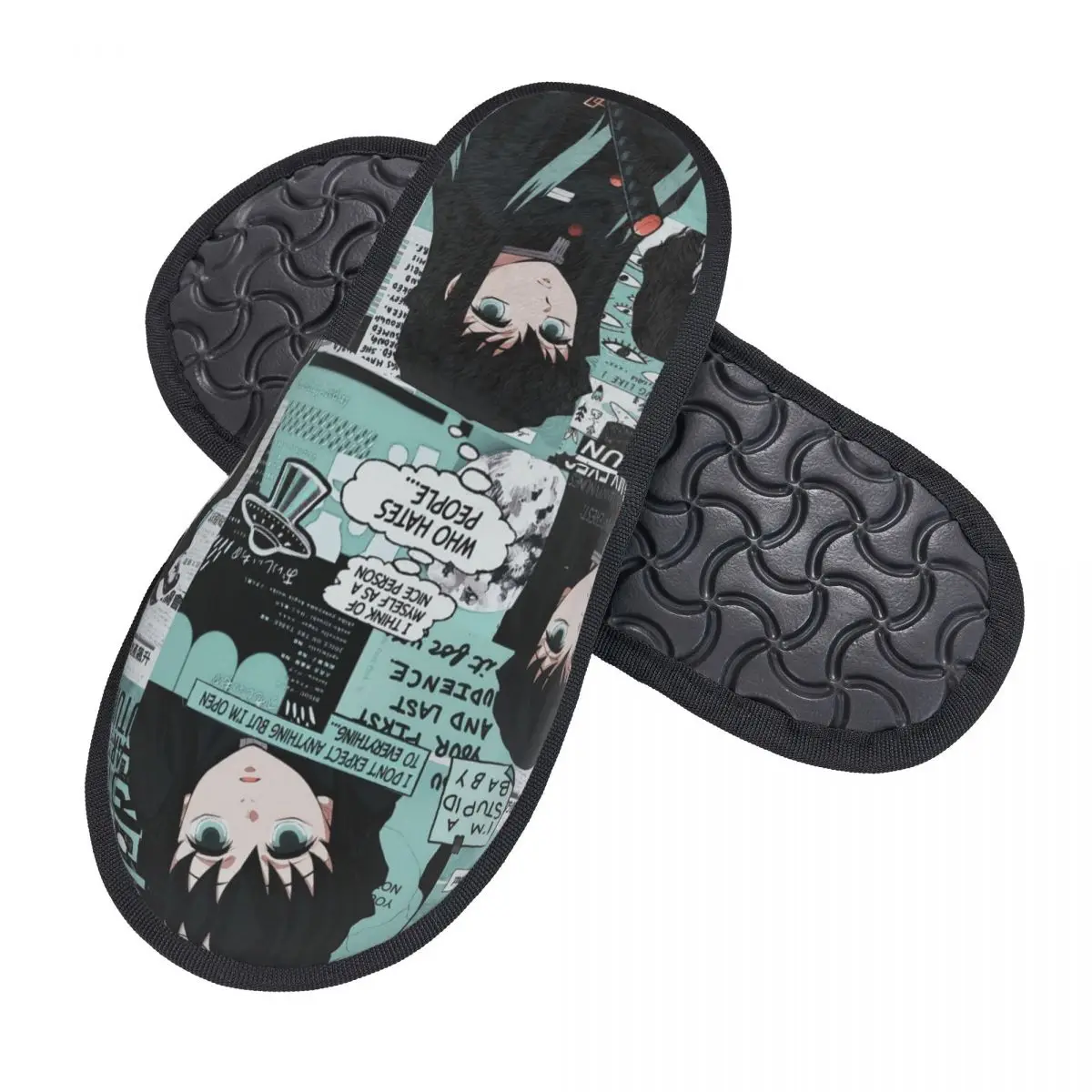 Custom Demon Slayer Muichiro Tokito Collage House Slippers Cozy Kimetsu No Yaiba Memory Foam Fluffy Slipper Indoor Outdoor Shoes