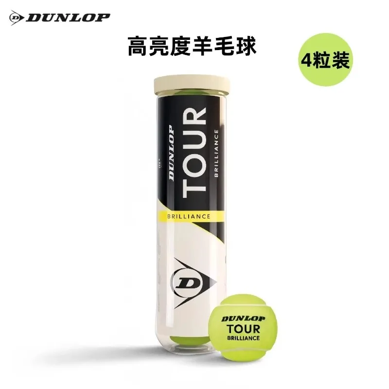 Großhandel Dunlop Tennis-Gummibälle, Ein Zylinder mit 4 Kapseln, Wettkampfbälle, Hochelastische Tennis-Trainingsbälle TOUR