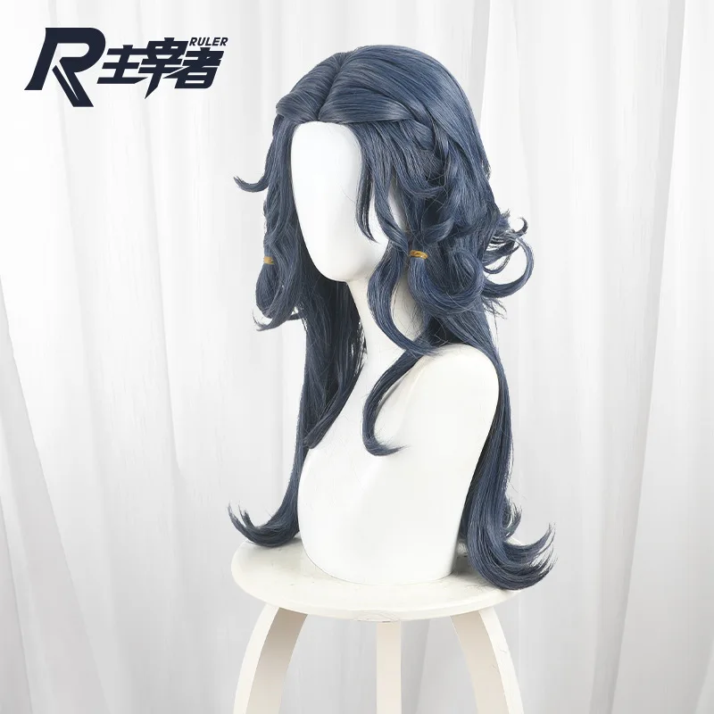 Identity V Psychologist Cosplay Wig Everlasting Dream Ada Mesmer Long Strong Blue Wavy Hair Wigs For Women Girls Party Halloween