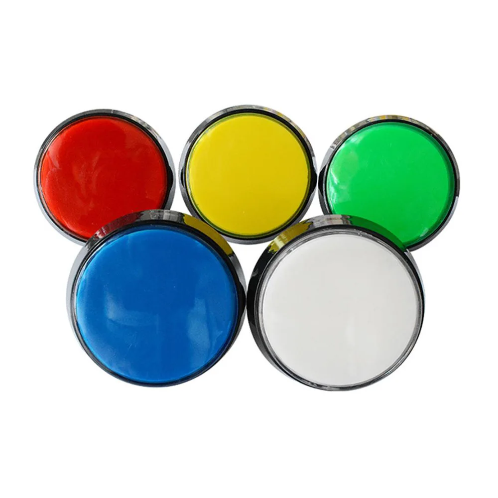 

10 unit 60mm Big Round Button Flat Arcade Push Button With LED Illuminated Microswitch Arcade Push Buttons