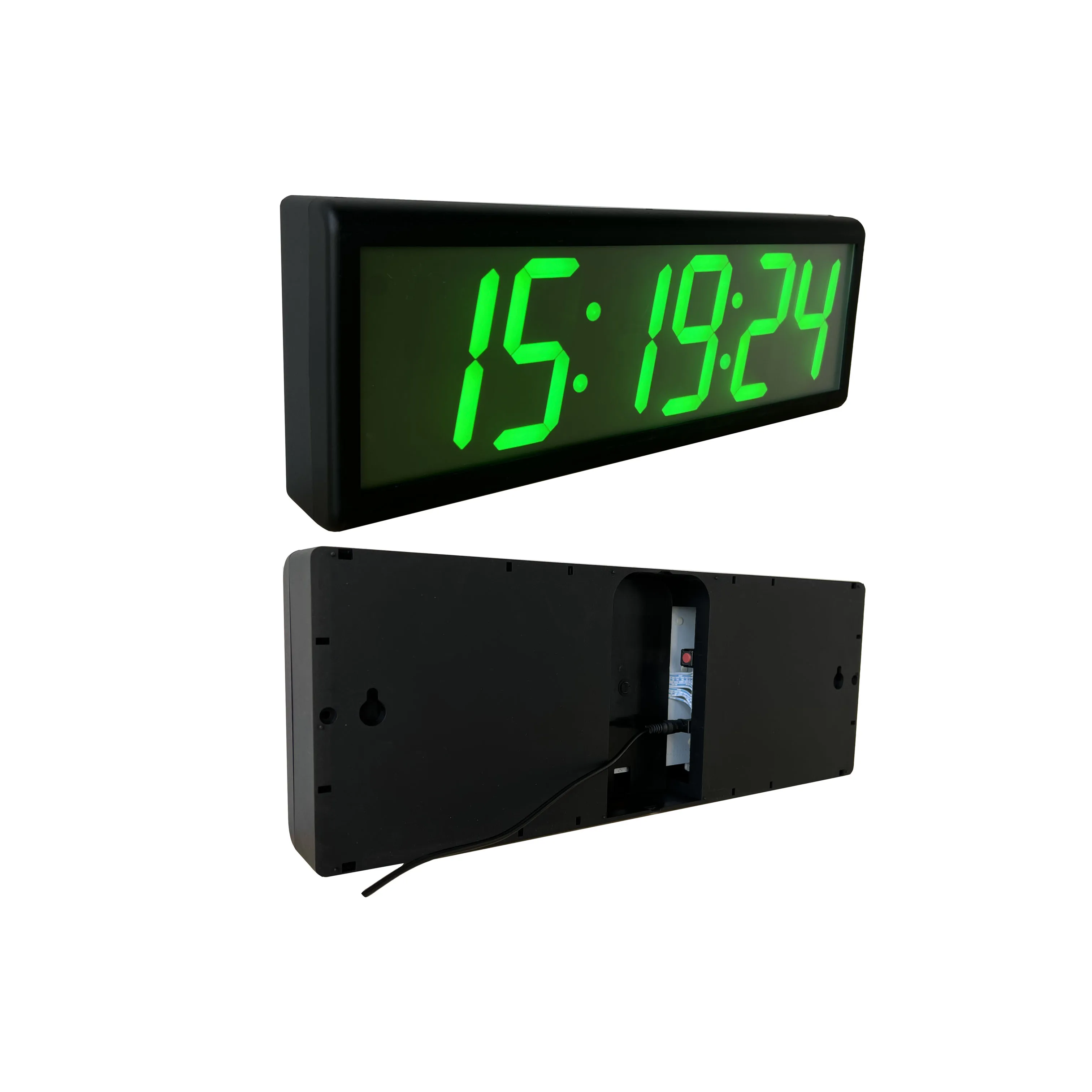 

4" Green LED 6 Digits WIFI Clock, HH:MM:SS, Case Material/Temperature Humuture Optional