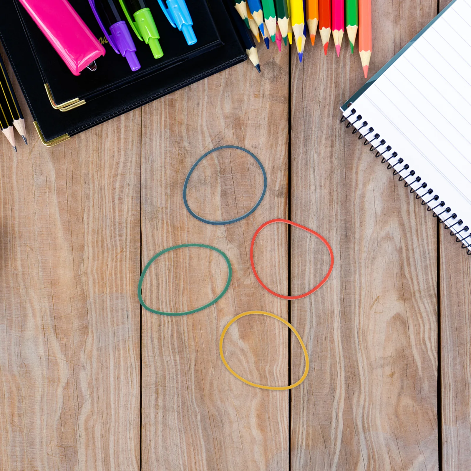 2 صناديق أربطة مطاطية عالية المرونة متعددة الوظائف أربطة ربط ملونة ملحقات المكتب المنزلي حلقات مطاطية ملحقات المنزل #5