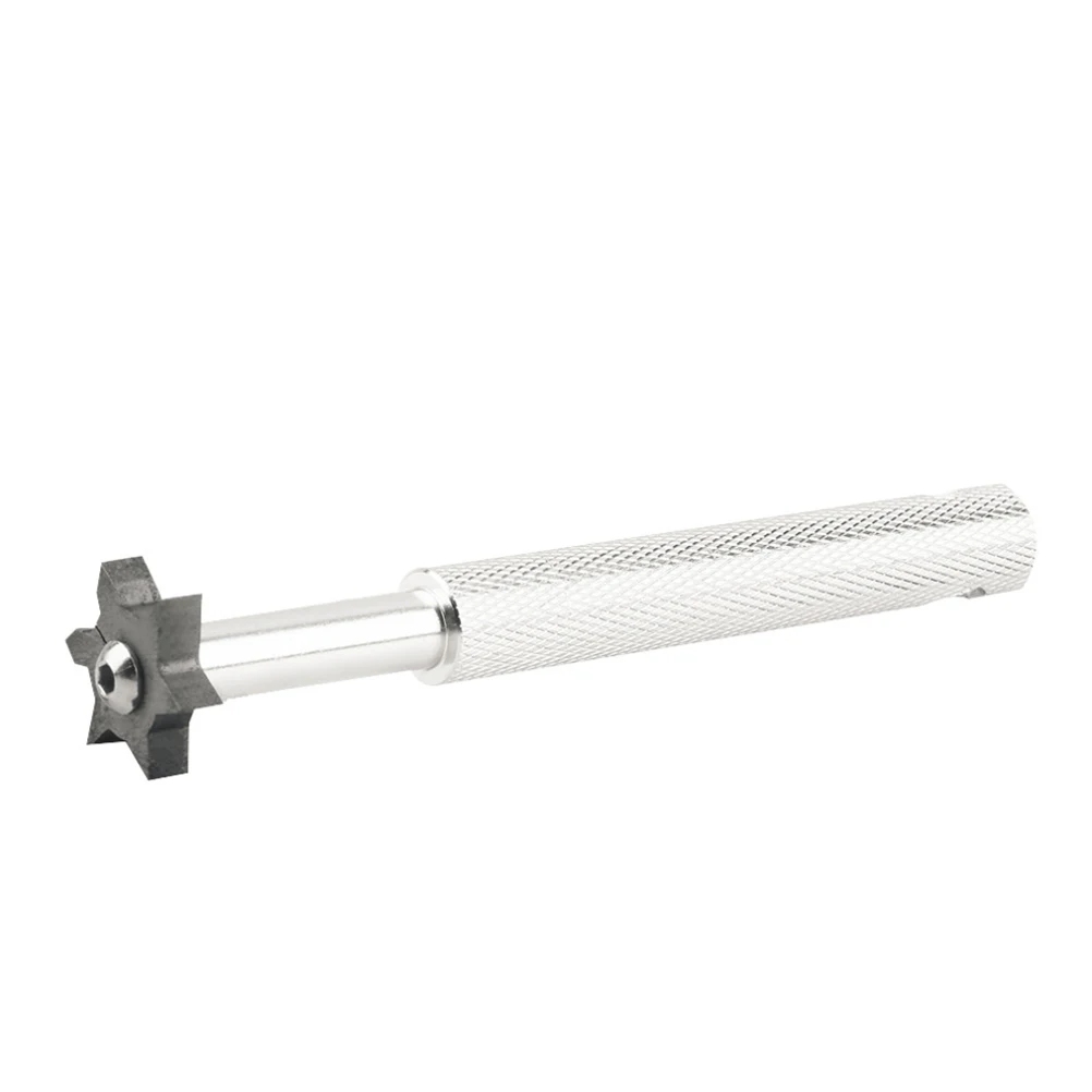 Club Groove Sharpener Regrooving Tool 6 Heads for Backspin Cleaning Silver Golf Training Tools Type Grooves