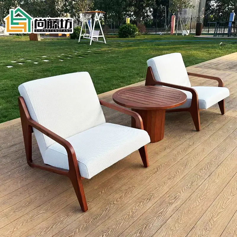 

YJQ courtyard aluminum alloy outdoor sofa combination Nordic style terrace single sofa chair stainless steel