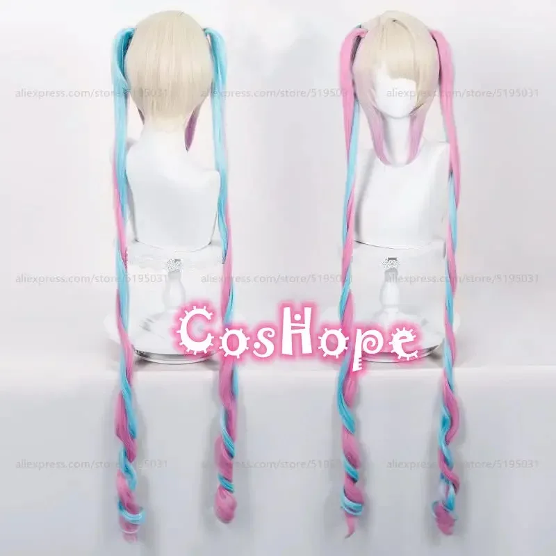 

Kangel Cosplay Wig 110cm Long Wig Pink Blue Mixed Wig Cosplay Anime Wigs Heat Resistant Synthetic Wigs