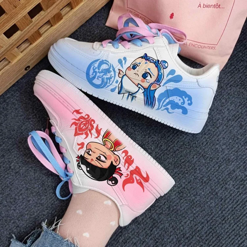 

Hot Sales Men'S Shoes Nezha Ao Bing Casual Board Shoes Men'S 2025 Spring New Couple White Shoes In Stock