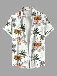 Summer Plus Size Men's Shirt 3D Print Hawaii Shirts Button Up Beach Vacation Shirt Short Sleeve Shirt Casual Shirt For Men