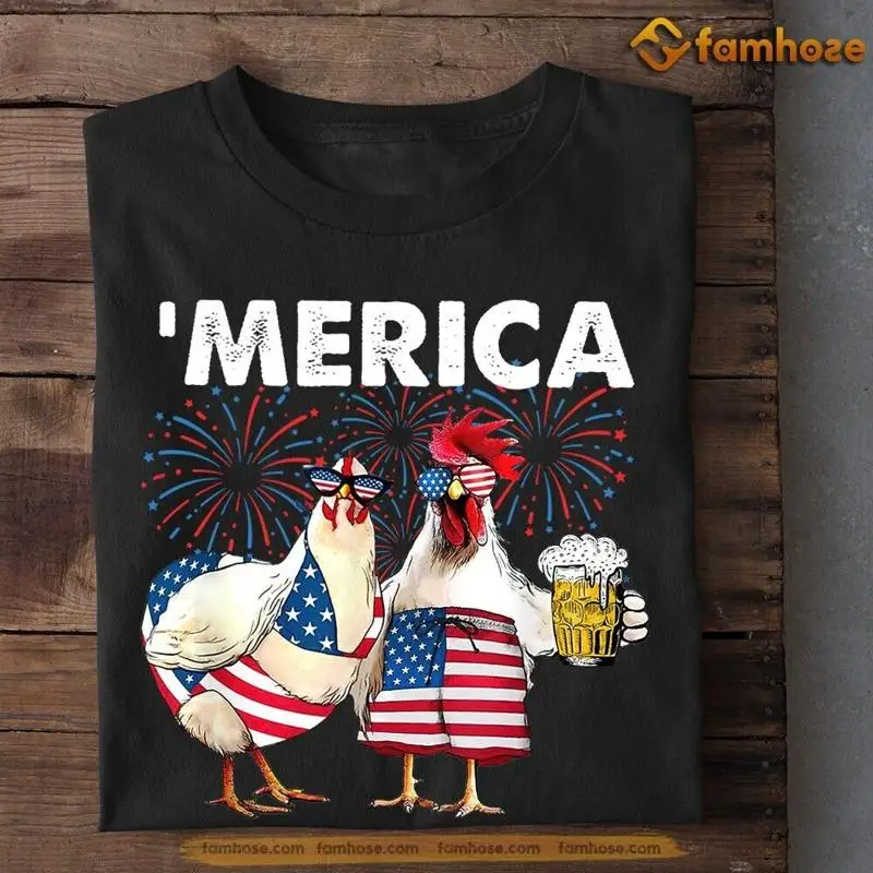 

Футболка с курицей на 4 июля Merica Cheer Up With Me День независимости