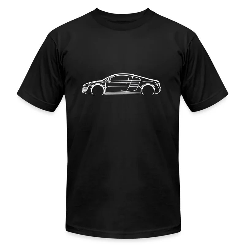 2024 Audis R8 Men's T-Shirt Casual T-shirt Graphic Summer Short Sleeves 100% Cotton S-3XL