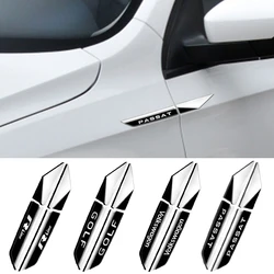 2Pcs 3D Metal Car Fender Stickers Side Body Badge Decal For Volkswagen VW Golf 4 5 Mk5 6 7 Passat B5 B6 B7 Rline Jetta Polo Bora