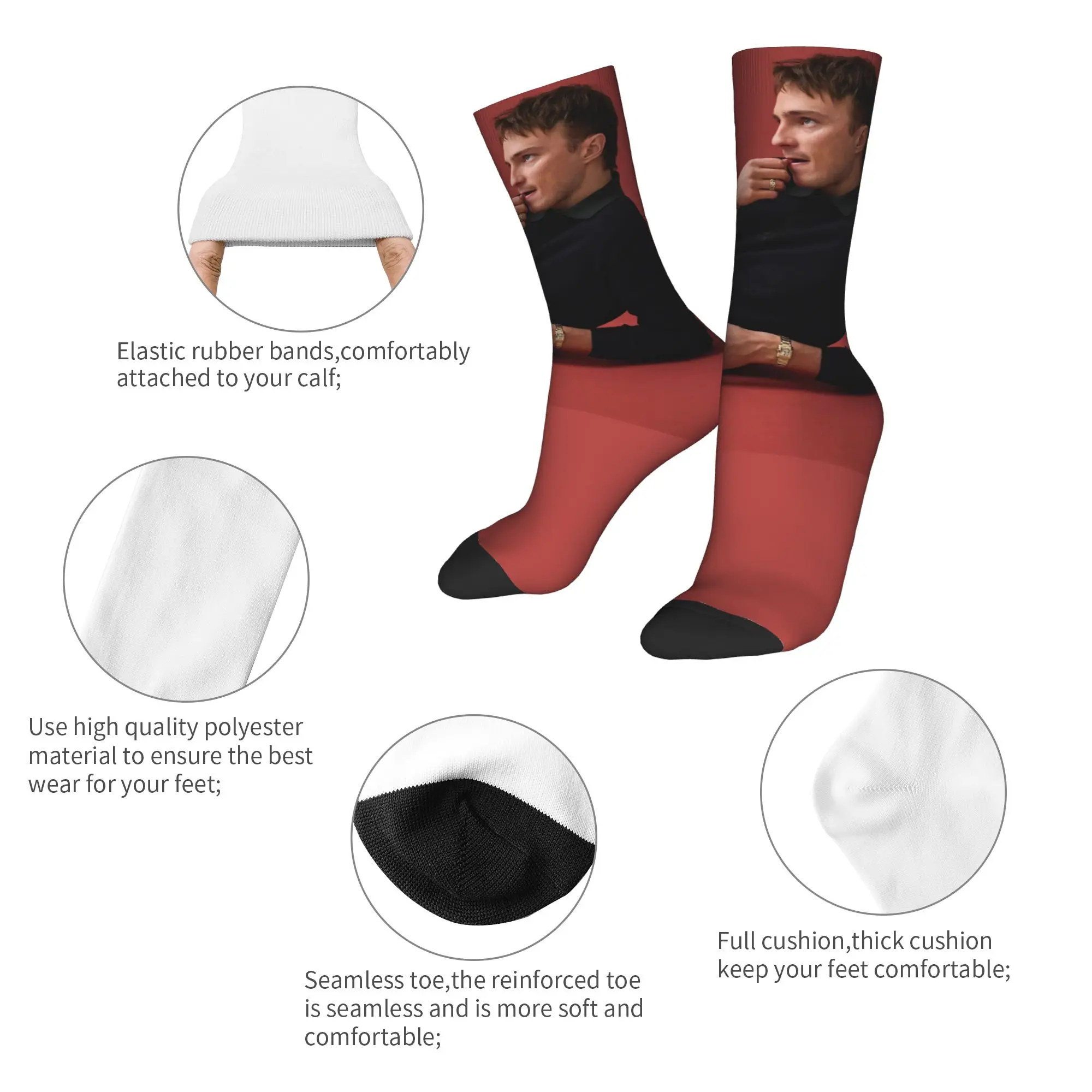 Unisex herensokken Rafe Cameron kousen antislip zachte ademende sokken winter gothic design fietssokken