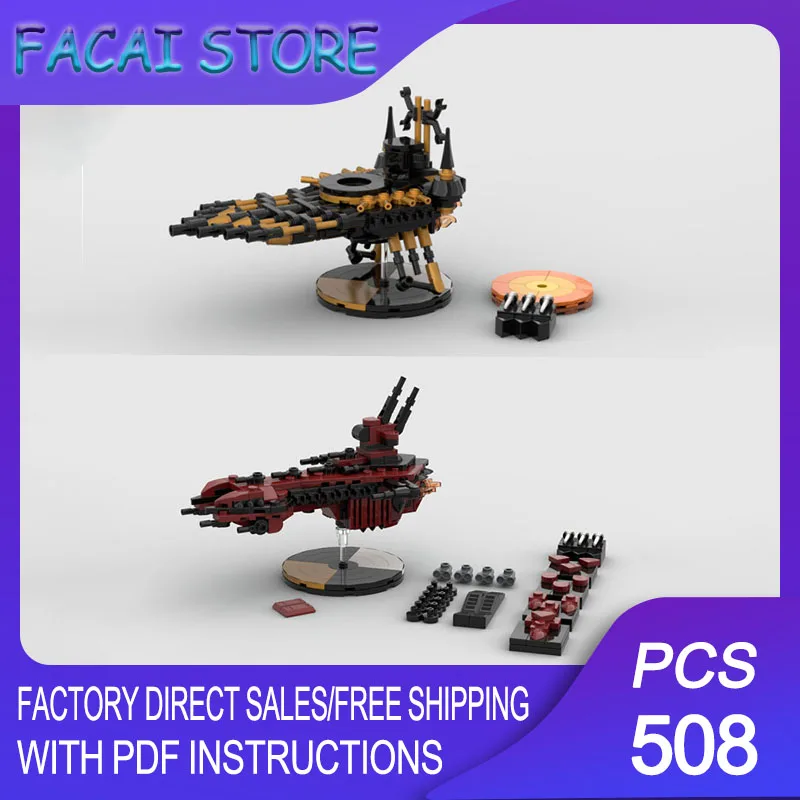

Moc Building Bricks Modular Battleship Red Corsairs -The despairing Model Technology Blocks Christmas DIY Toy Construction Gifts