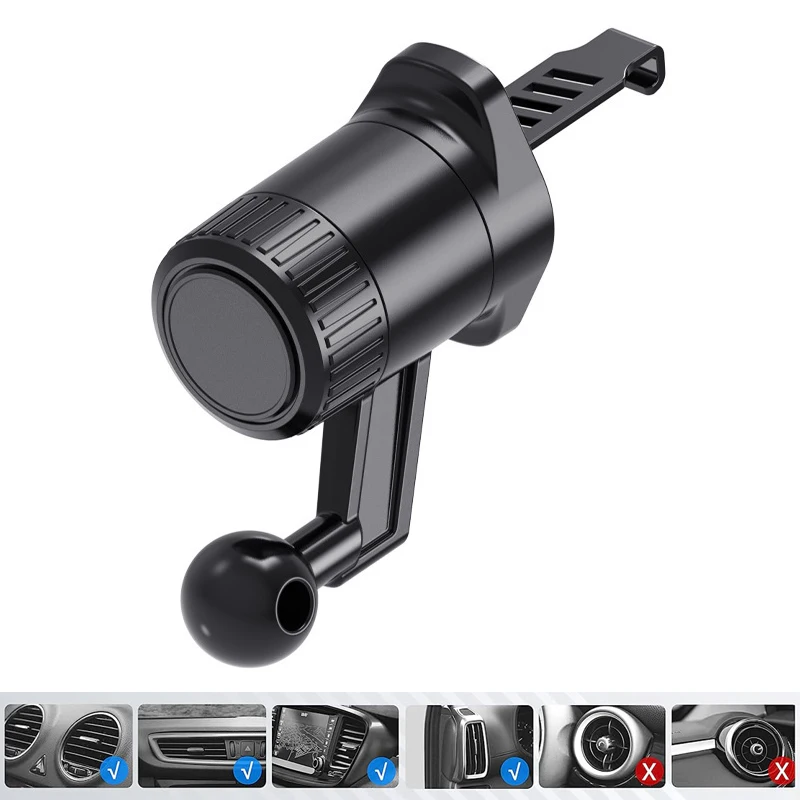 17mm Ball Head Base for Car Phone Holder Universal Car Air Vent Mobile Phone Stand GPS Bracket Accessories Metal Hook Clip