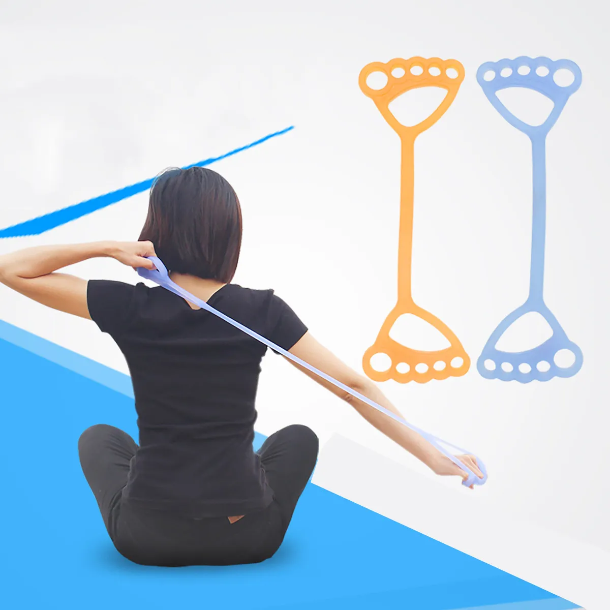 Thick Silicone Resistance Bands for Workout, Yoga, Pilates, Stretching and Warm-Up – Portable Elastic Pull Rope