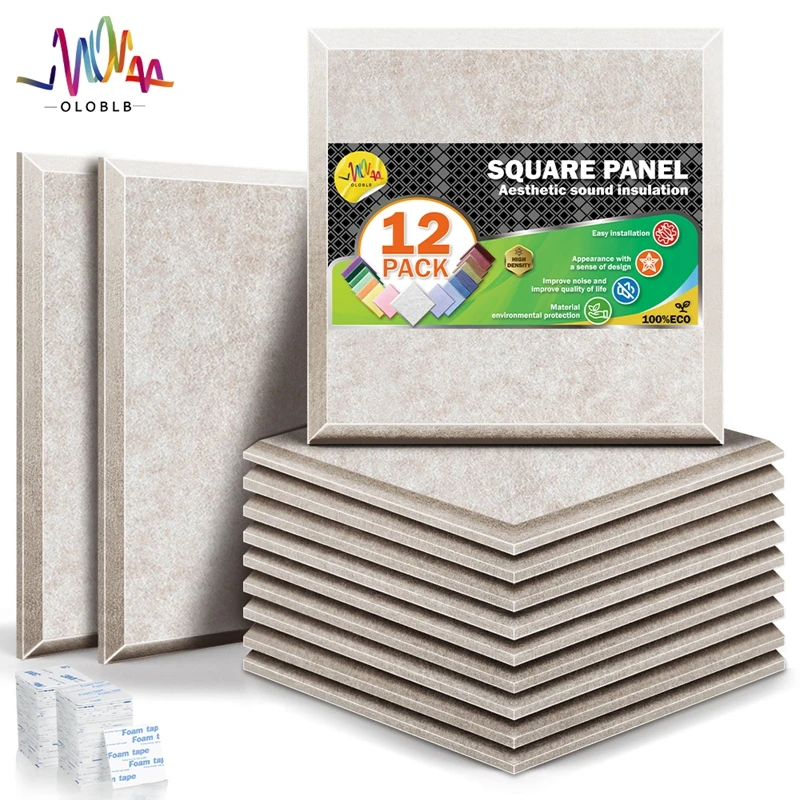 Acoust Insulation Sound Absorbing Panel Home Studio Absorbing Soundproof Square Panels Sound Proofing Wall Panels For Room Noise