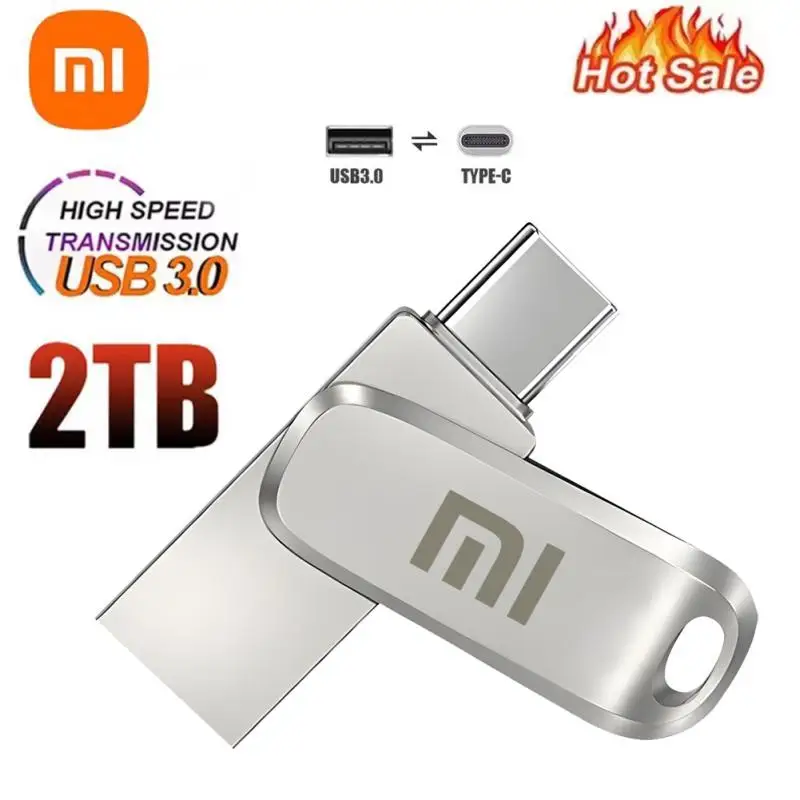 Xiaomi Usb 3.0 2Tb Originele Flash Drive High-Speed Pen Drive 1Tb Metaal Waterdicht Type-C Usb Geheugen Voor Computer Opslagapparaten