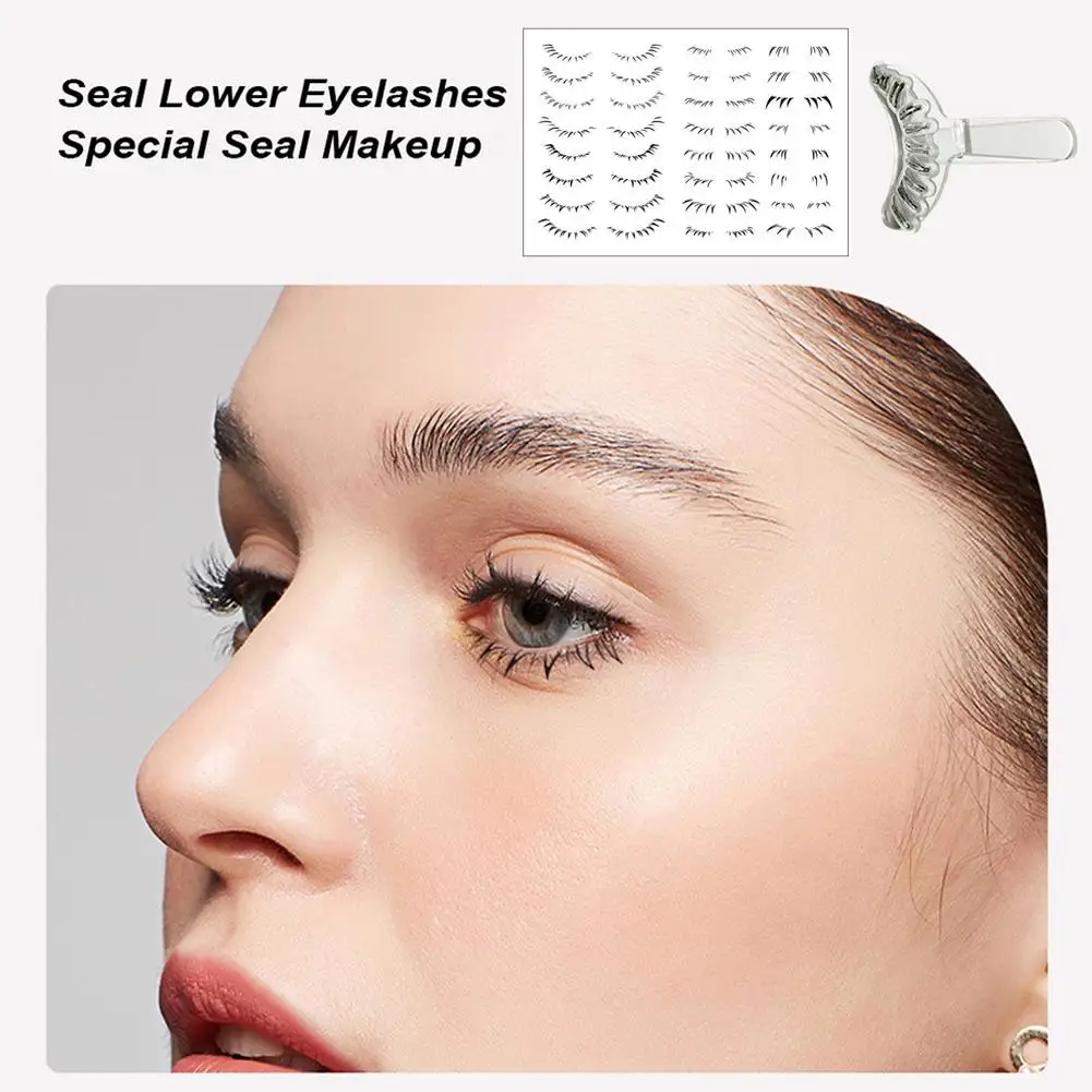 Eyelash Stamps Tool Eye Makeup Tool Diy Lower Lashes Extensions Natural Look For Make Up Beginner False Eyelash N0A8