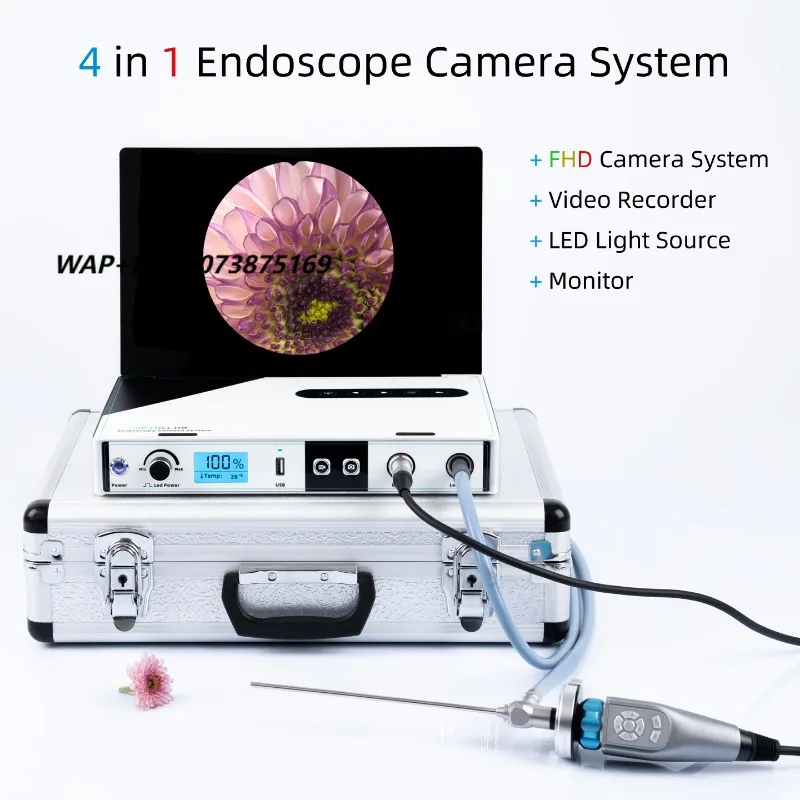Independent integrated veterinary video endoscope system 1080P high definition IPX6 waterproof handle, hard imaging solution, su