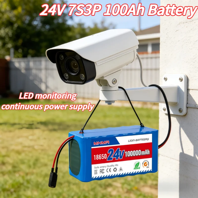

24V 100Ah 7S3P lithium battery:suitable for long-distance driving of electric scooters,1000+ Cycles，large capacity+light weight