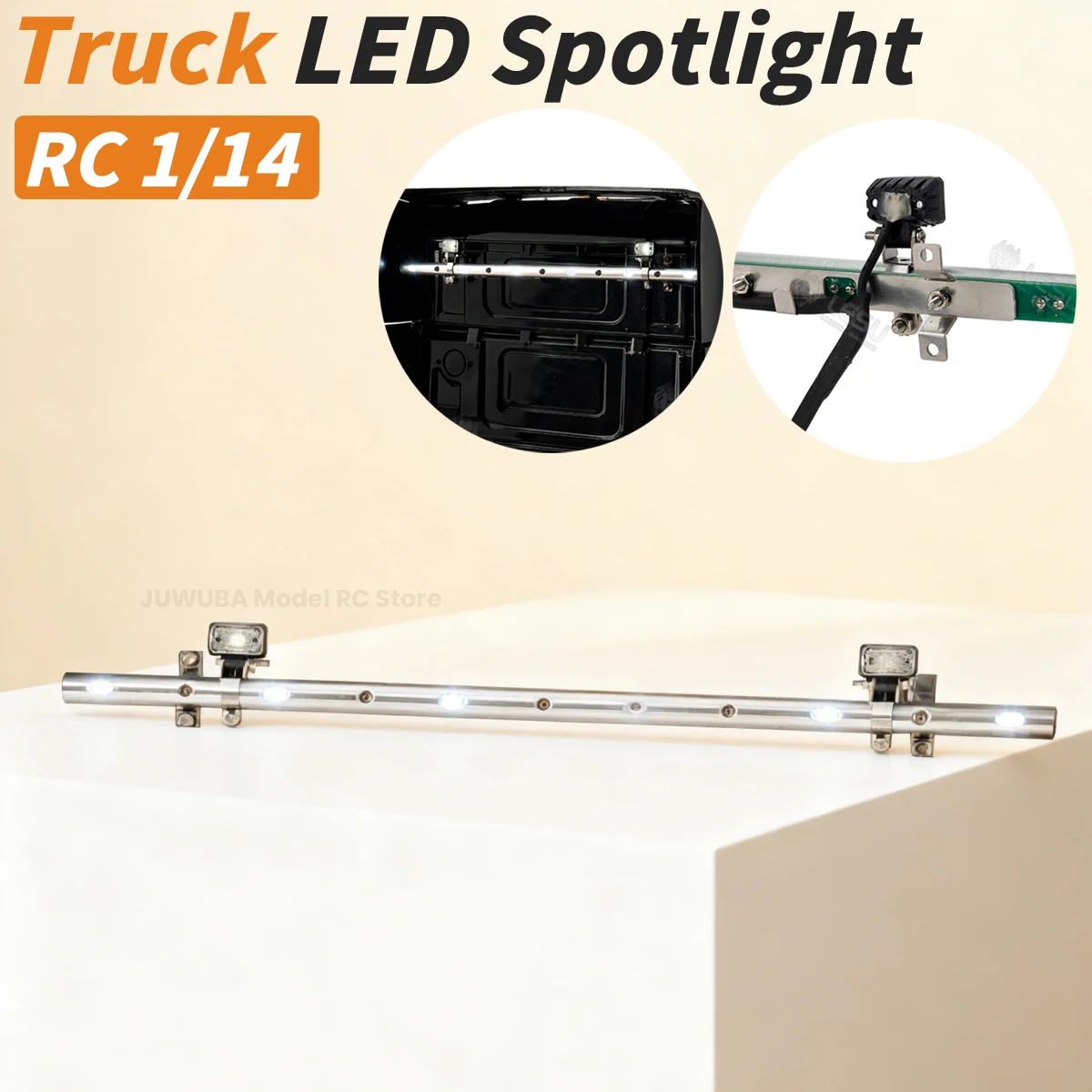 LESU LED Spotlight High Ceiling Top Light Pole S-1321 Upgrade For 1/14 Tamiya RC Truck Tractor R470 R620 DIY Toy Car Model Parts
