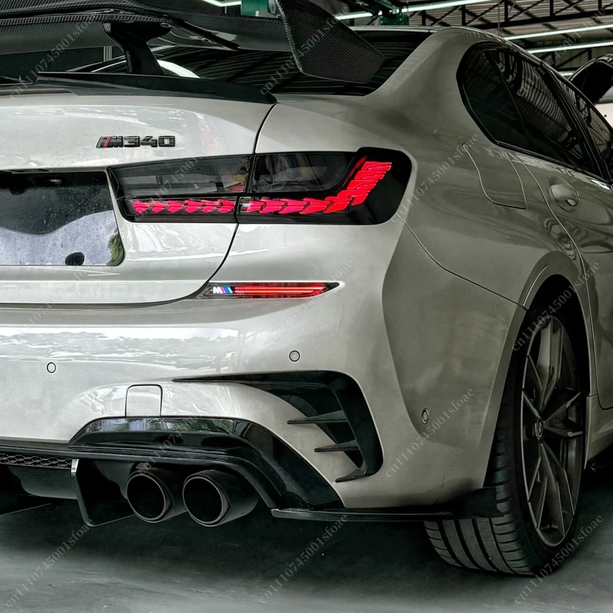 M-Pack Rear Bumper Corner Splitter for BMW 3 Series G20 G21 G28 Pre-facelift 2019-2022 ABS Diffuser BodyKit Tuning Modification