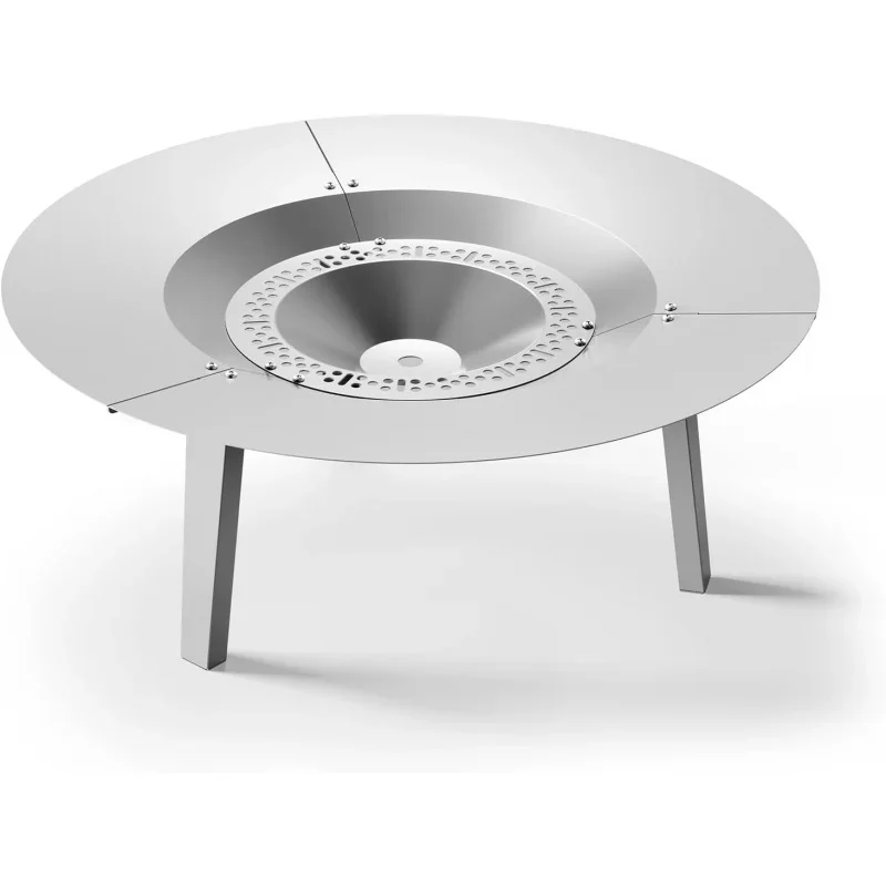 Fireside Deflector 19/19.5in Firepit and R19 Fire Pit, Redirects Heat Outward, 304 Stainless Steel Accessory with Handles