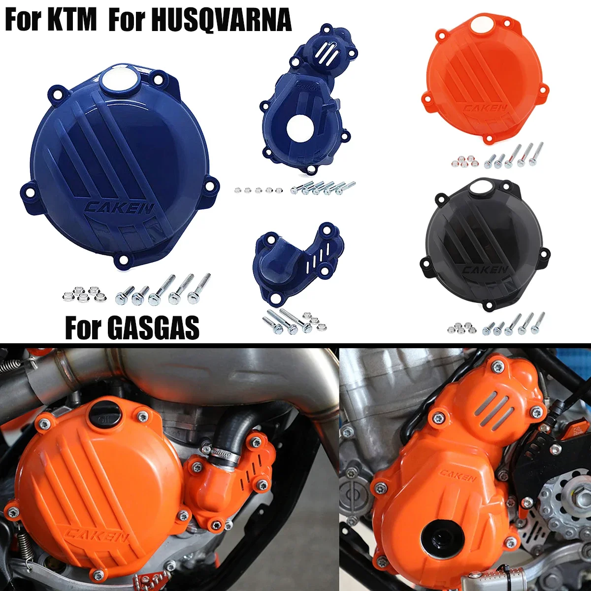 

Motorcycle Clutch Cover Magneto Engine Water Pump Guard Set For Husqvarna FC FE FX 4 Stroke KTM SXF XCF 250 350 FACTORY EDITION