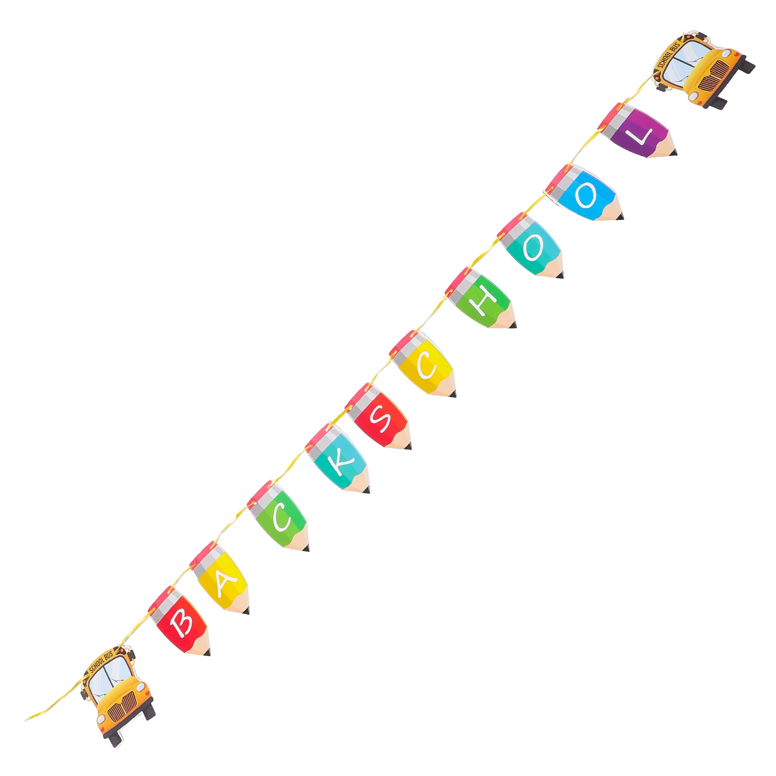 

School Start Banner Decoration Ornament Party Pennant Back to Flag Spring Back-to-school The Campus