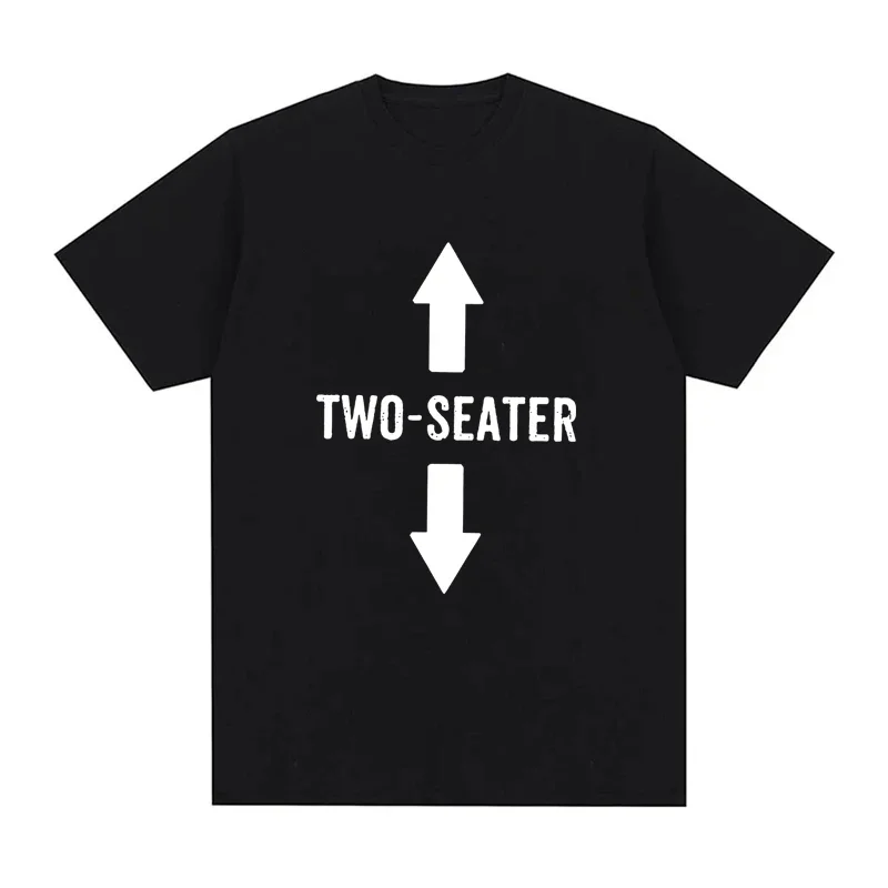 Two Seater Print T-shirts for Women Summer Minimalist Casual Fashion Loose Streetwear Tops Crew Neck Short Sleeve T-shirts