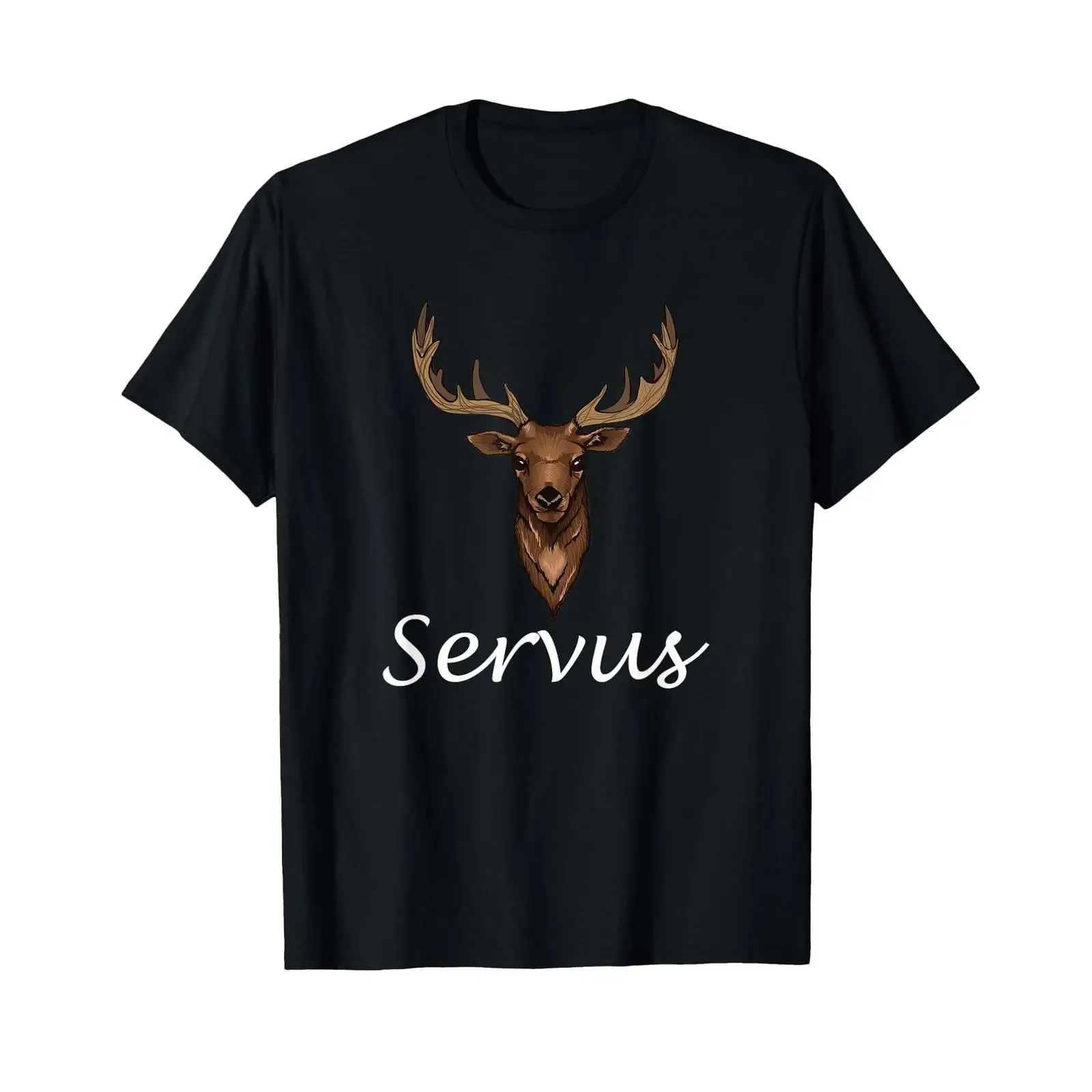 Servus Hirsch saying Bavaria Tyrol T shirt vintage Washed Casual graphic Versatile designer clothes fashion Breathable