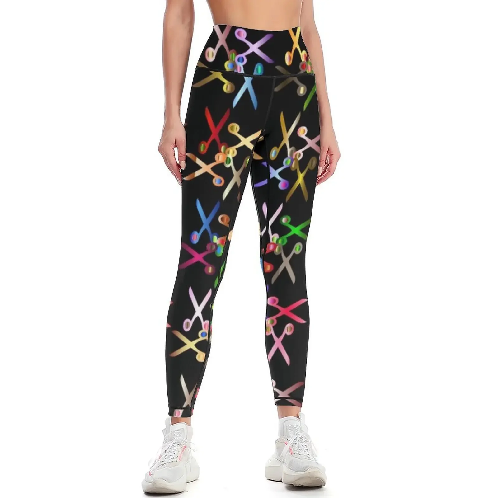 

Colored Scissors Leggings trousers Sportswear woman gym for girls high waist Womens Leggings