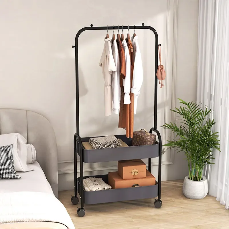 Modern Coat Hanger Stand Space Saving Metal White Portable Wall Clothes Hanger Bedroom Arara De Roupa Entrance Hall Furniture