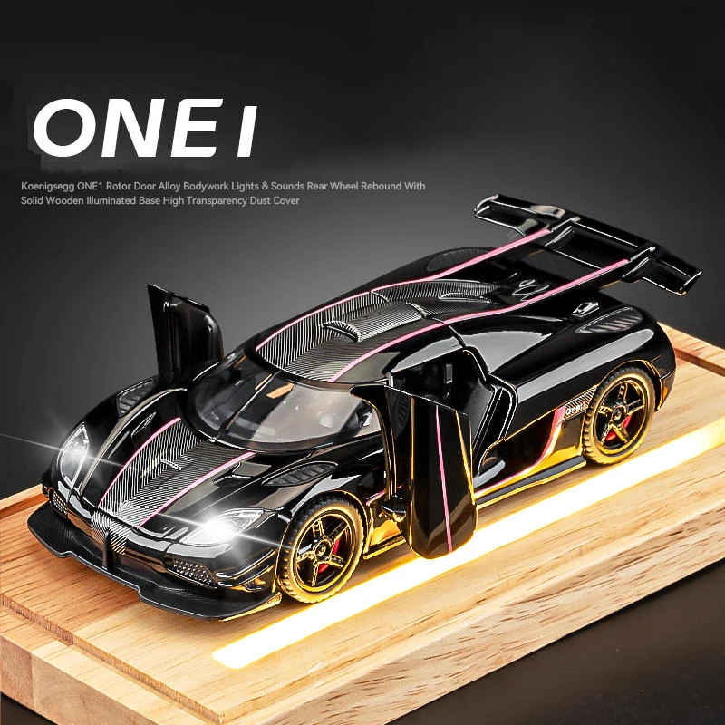 

1:32 Koenigsegg ONE 1 One:1 Alloy Car Model Sound and Light Pull Back Children's Toy Collectibles Birthday gift