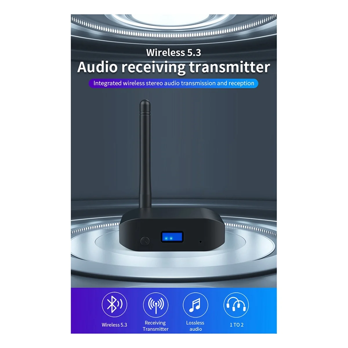 Bluetooth 5.3 Adapter Receive Transmitter 2 in 1 Qualcomm for APTX Audio Decoding Audio Bluetooth B55 Adapter