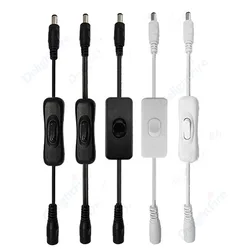 12V DC Power Cable With Switch ON/OFF 5.5 2.1mm Power Adapter Female Male 22AWG Extension Cord Connector For LED Strip Speaker