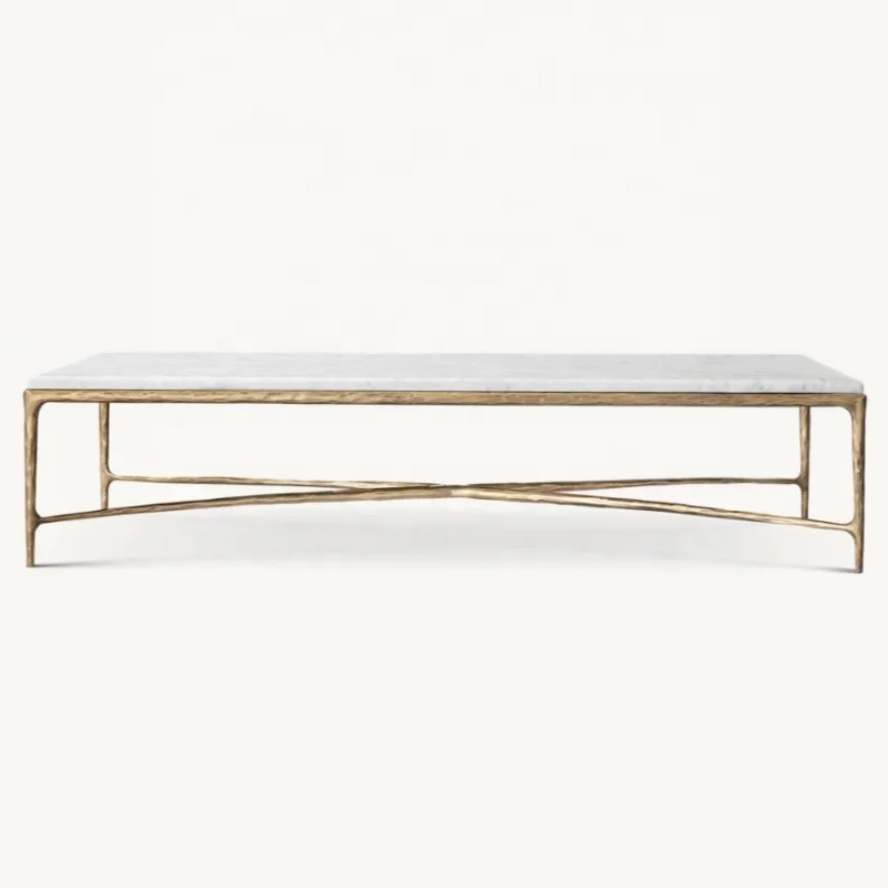 !@Exquisite High-grade Metal Forging Coffee Table Villa Damaged Guest House Department Can Customize Export Living Room Furnitur