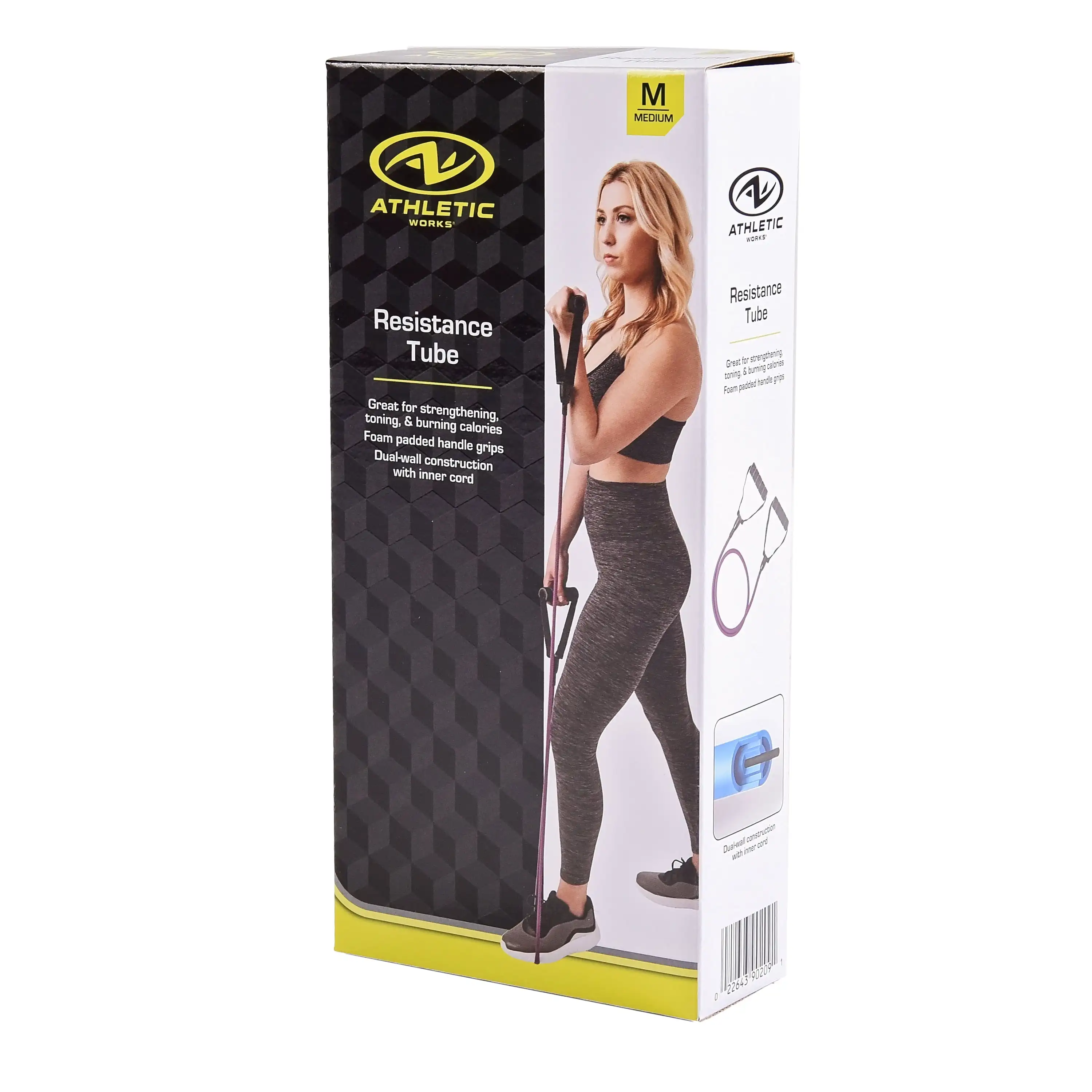 Эспандер для упражнений с трубкой сопротивления, средний сопротивление, фиолетовый, фитнес-оборудование, тренировки