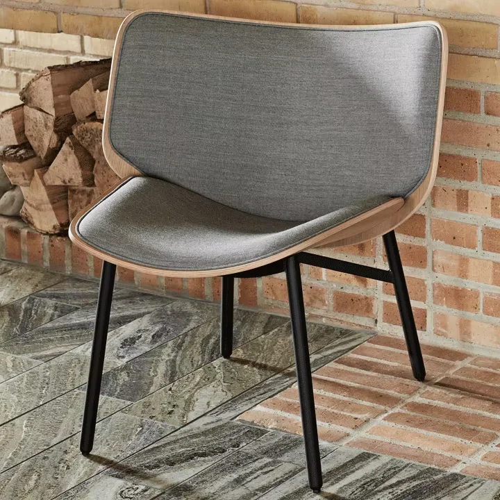 Nordic Designer Dining Chair Living Room  Metal steel chair legs solid oak backrest cushion high quality can be customized