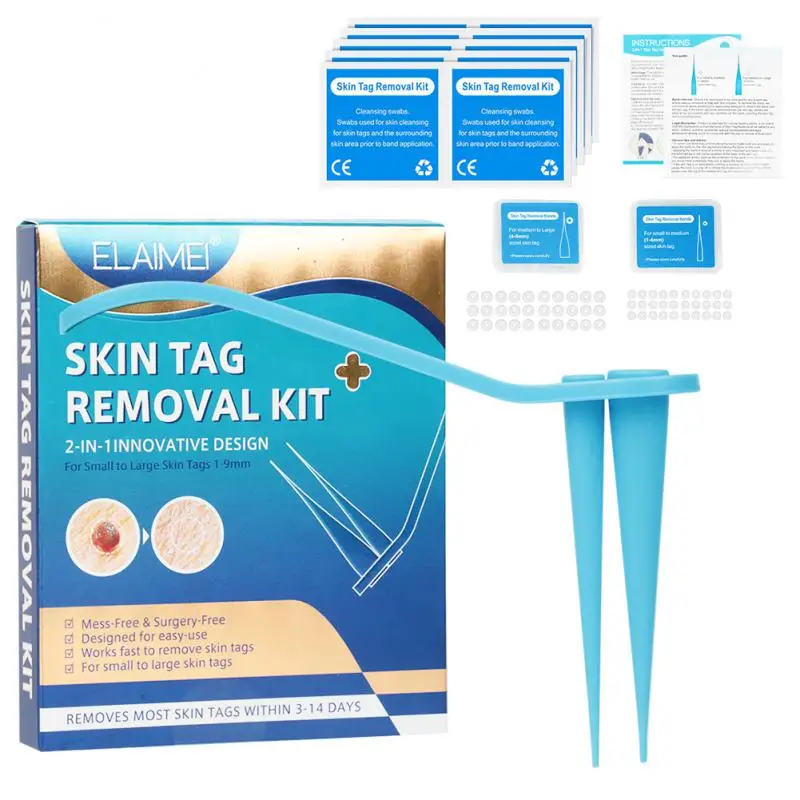 2 In 1 Auto Skin Tag Removal Kit Painless Mole Wart Remover Equipment Micro Skin Tag Treatment Tool Easy To Clean Skin Care Tool