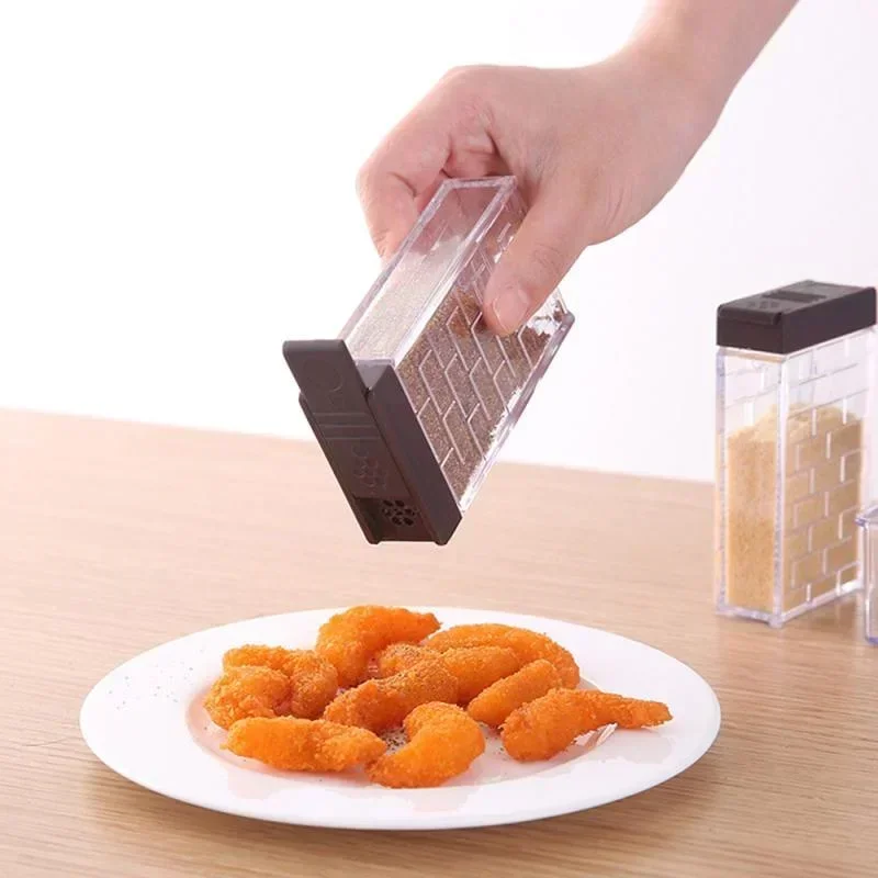 Spice Jar Seasoning Box 6 Pcs/Set Kitchen Spice Storage Bottle Jars Transparent PP Salt Pepper Cumin Powder Box Tool ﻿