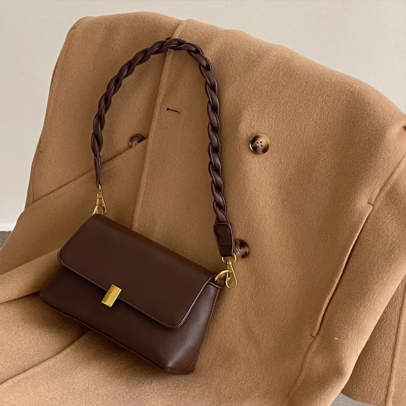 

Новая женская сумка, дизайн, винтажные сумки из искусственной кожи для подмышек, модная маленькая сумка на плечо, повседневная сумка, популярный мобильный кошелек