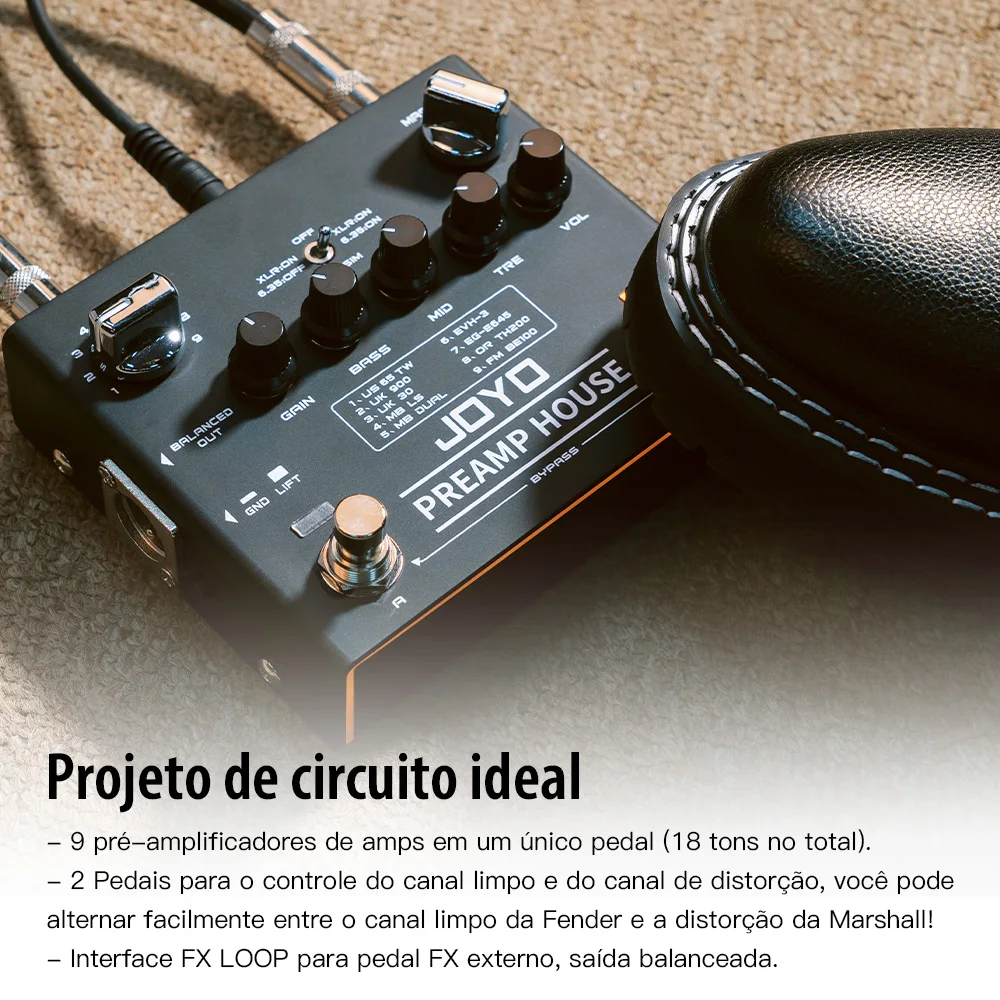 JOYO R-15 PREAMP HOUSE Preamp Pedal Dual Modulation Guitar Effect