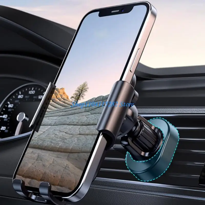 Expandable Car Vent Phone Mount with Shockproof Pad Full Rotation Long-lasting Clip